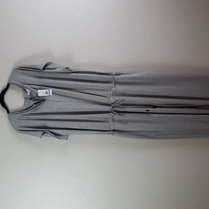Skinnygirl | NWT Brave French Terry Jumpsuit Heathered Gray